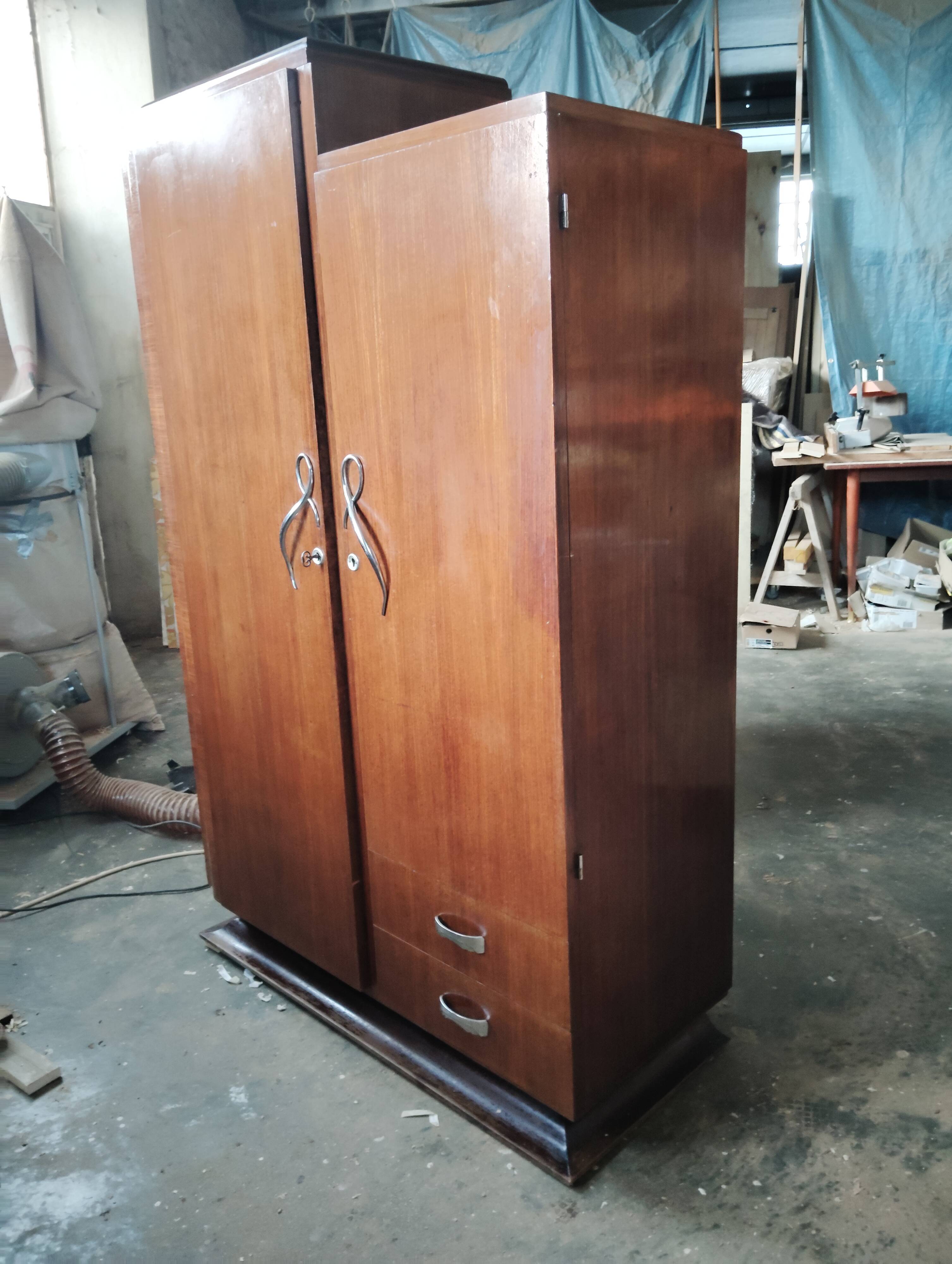Asymmetrical art deco wardrobe