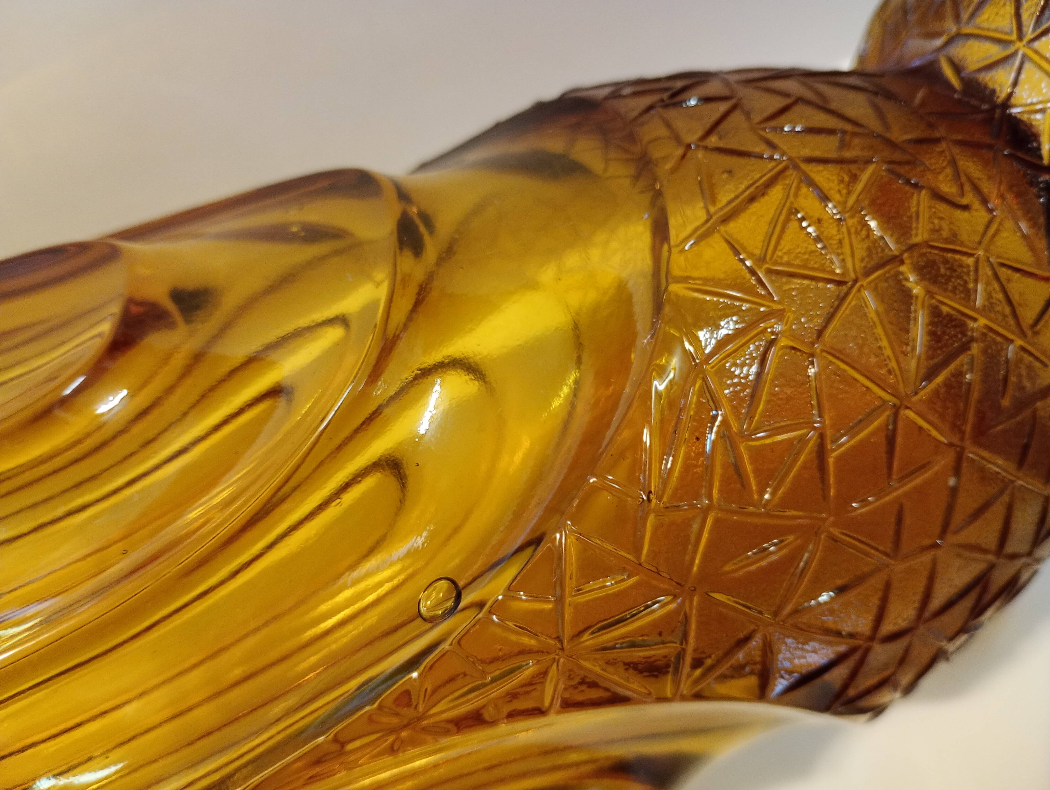 Pair of amber vases made in Belgium "Henri Heemskerk" art deco circa 1930