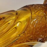 Pair of amber vases made in Belgium "Henri Heemskerk" art deco circa 1930