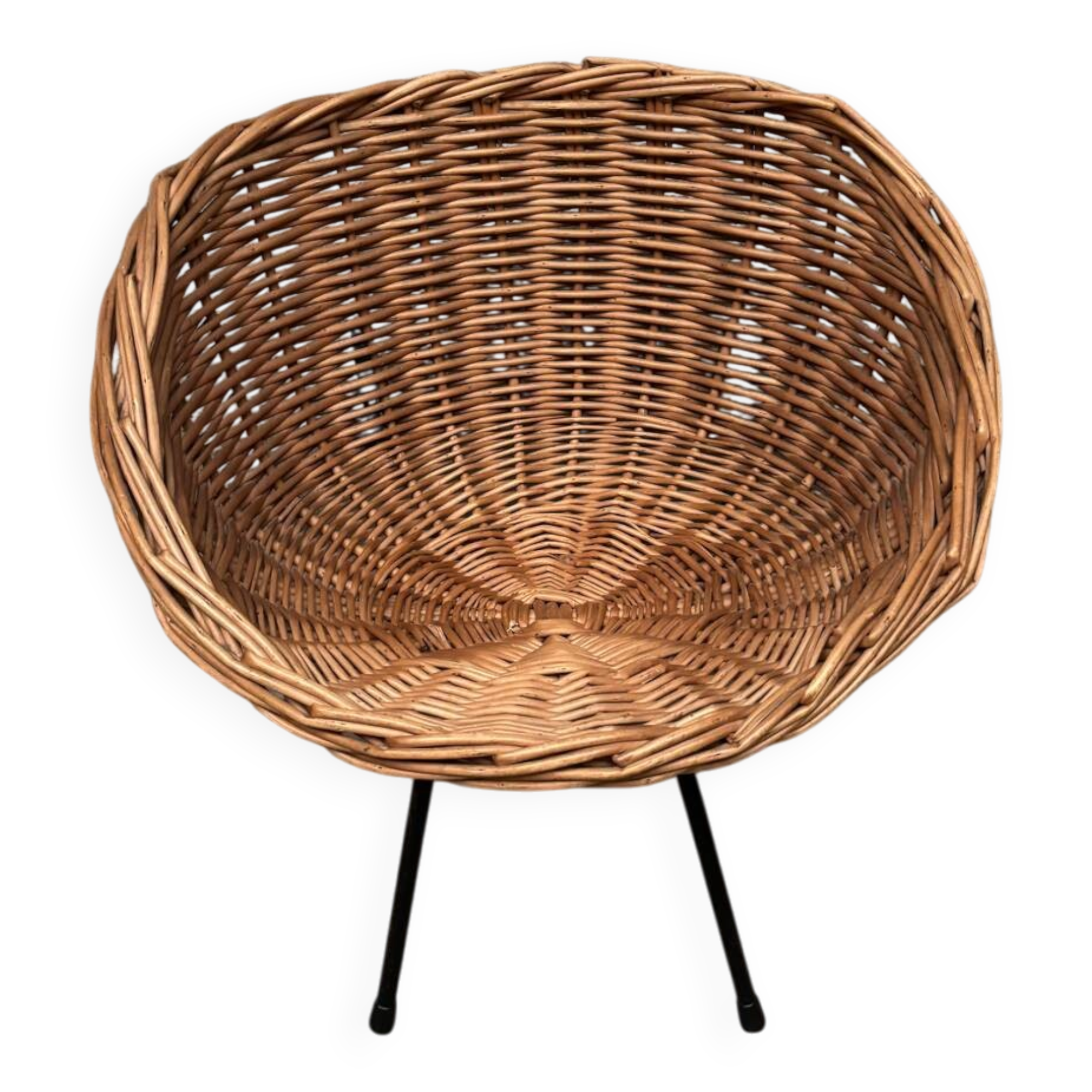 Vintage designer wicker children's armchair