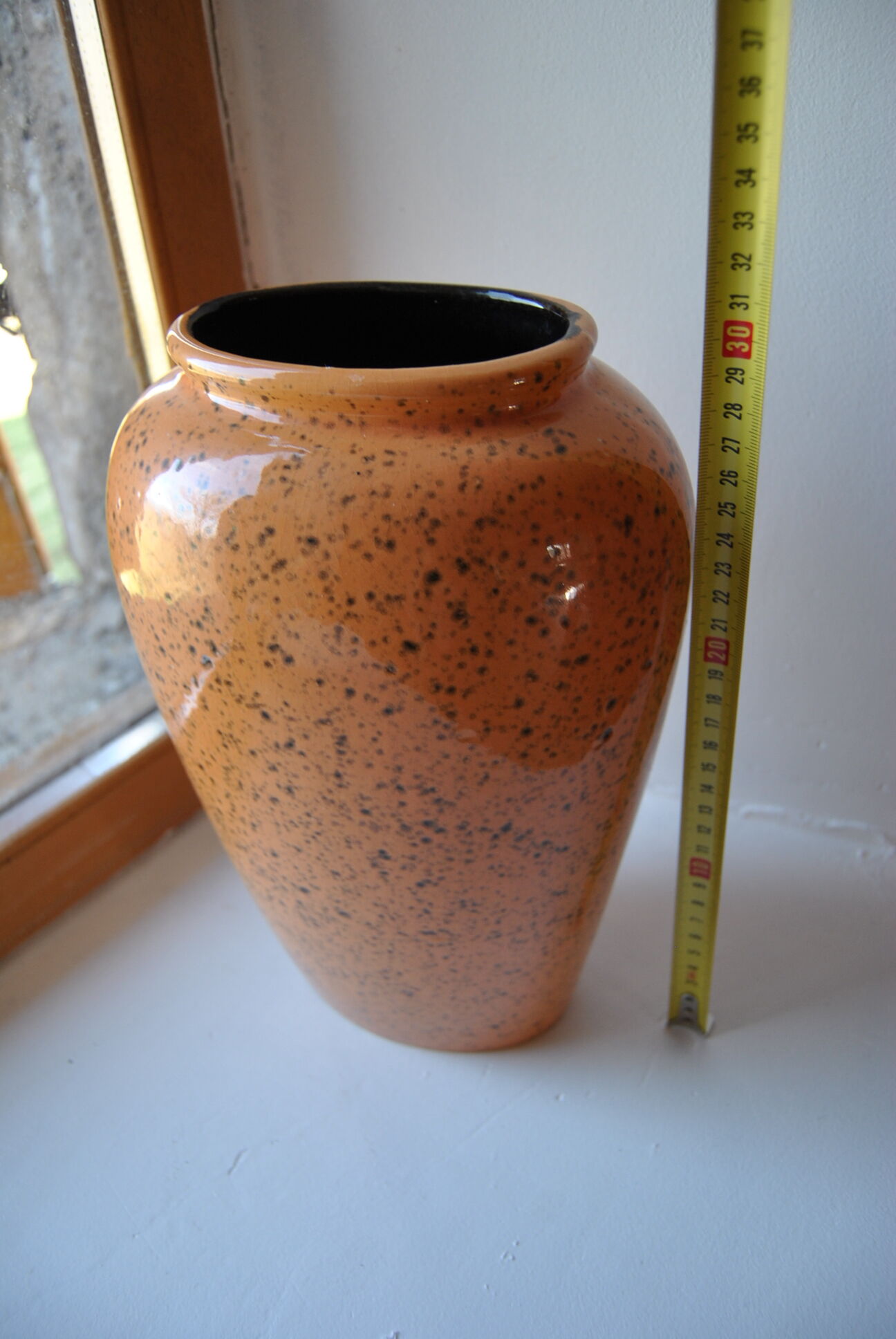 W.Germany 504-30 orange speckled vase 70s