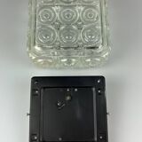 Limburg glass and metal ceiling light, Germany 1960