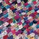 Colorful Boucherouite Moroccan rug - 141 x 254 cm