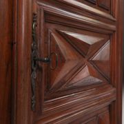 Early 17th Century French Louis XIII Oak Wardrobe with Geometric Carving