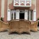 Salon de jardin en rotin 1980