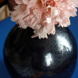 Vase boule bleu design (Ikébana)