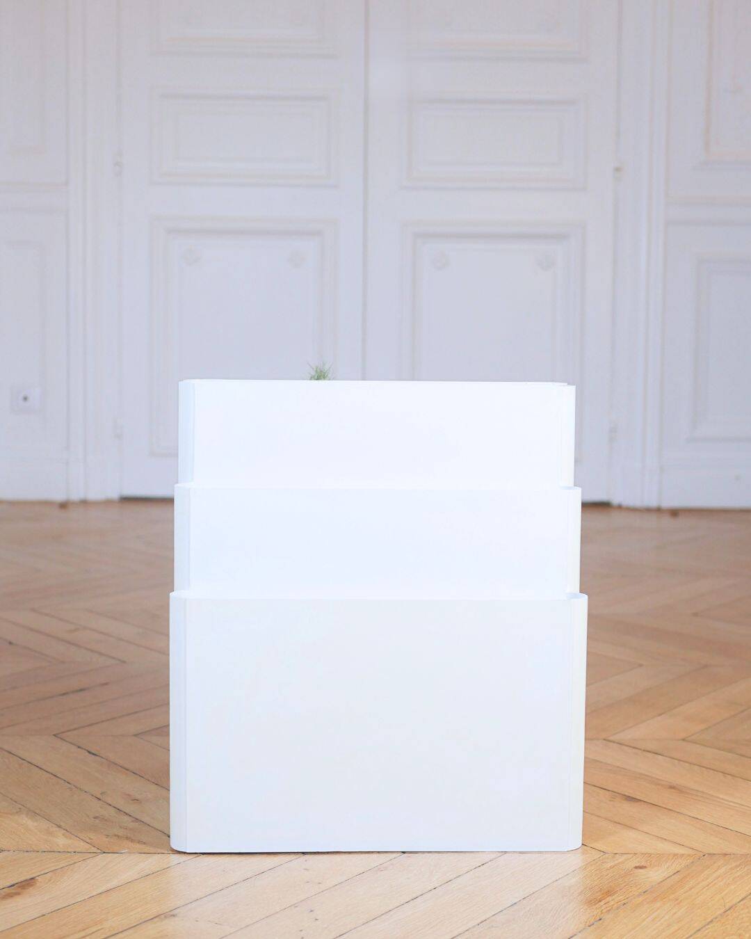 Porte-revues de Giotto Stoppino pour Kartell blanc 4675, Italie 1970.