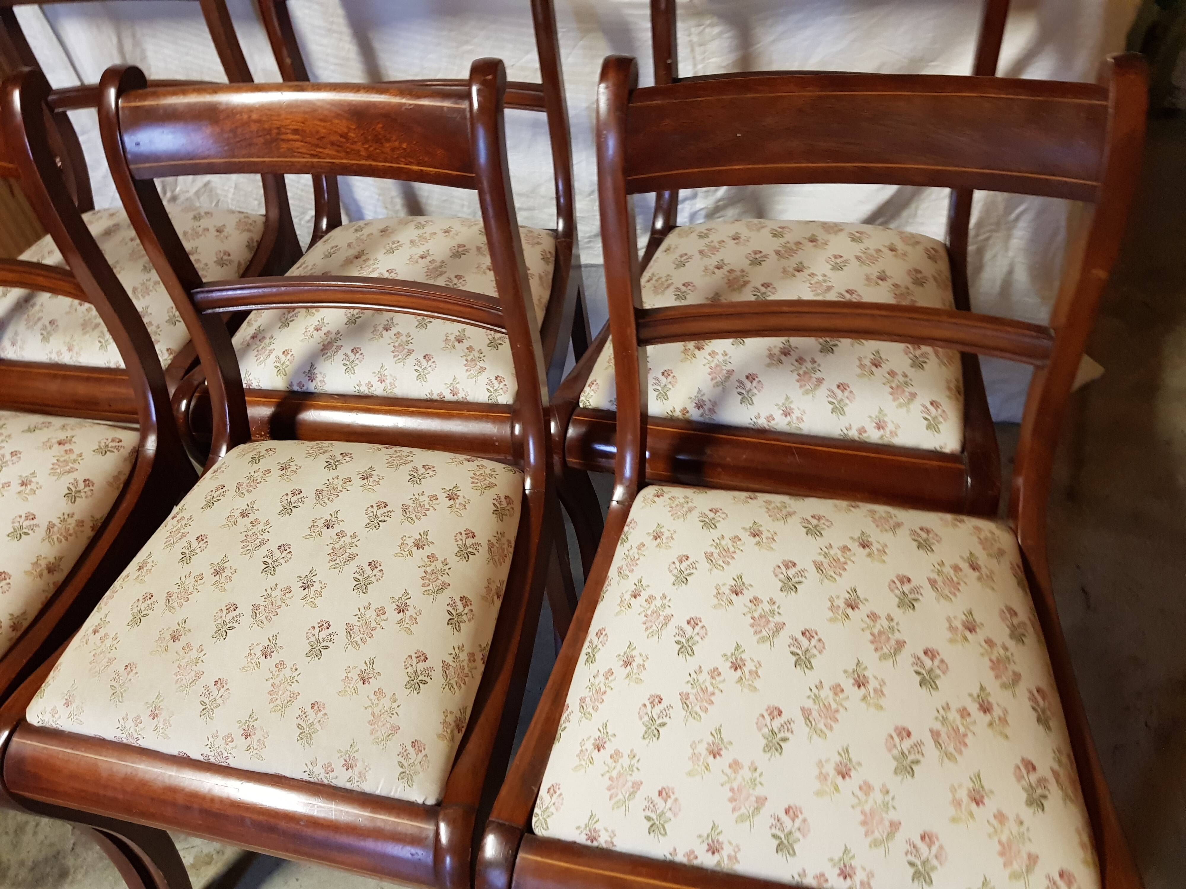 Mahogany empire chairs