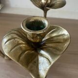 Art Nouveau style chandelier in solid brass
