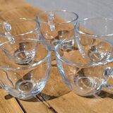 Quintet transparent glass coffee cups