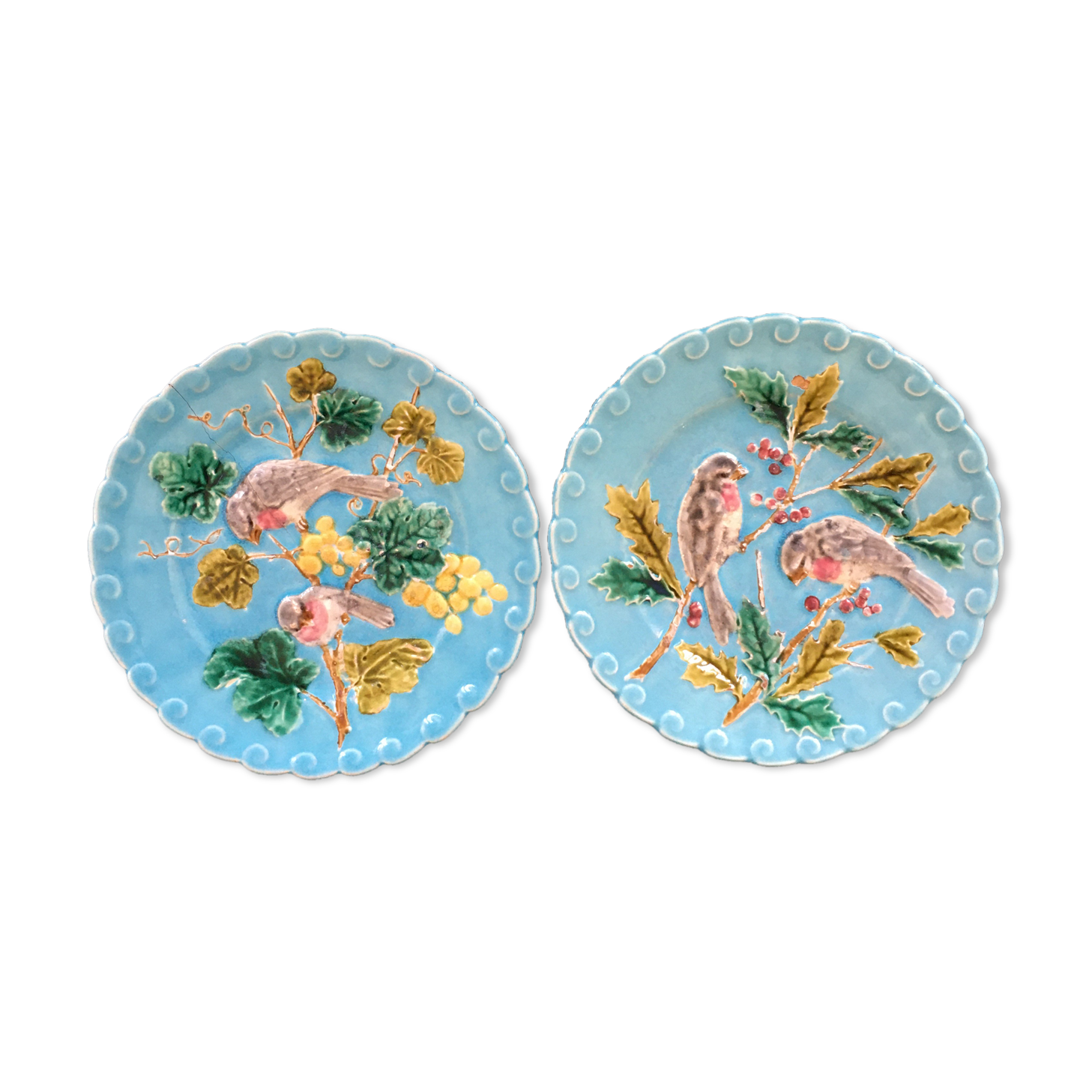 Pair of plates dabbling birds