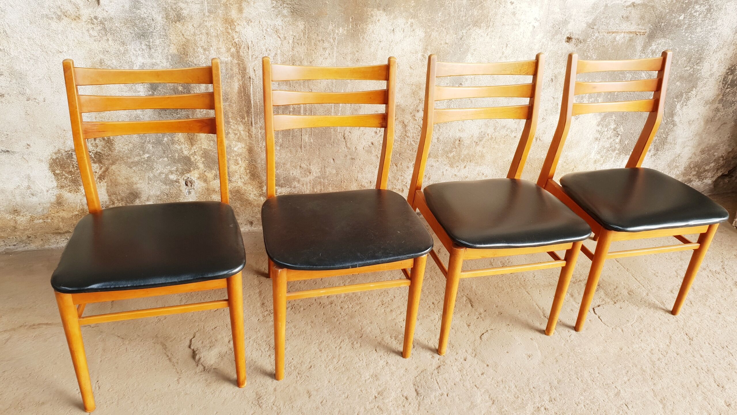 Set de 4 chaises scandinave vintage