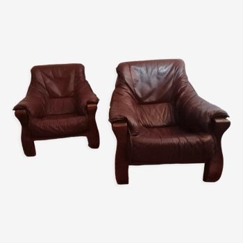 Brutalist style armchairs