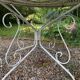 White lacquered wrought iron garden furniture set