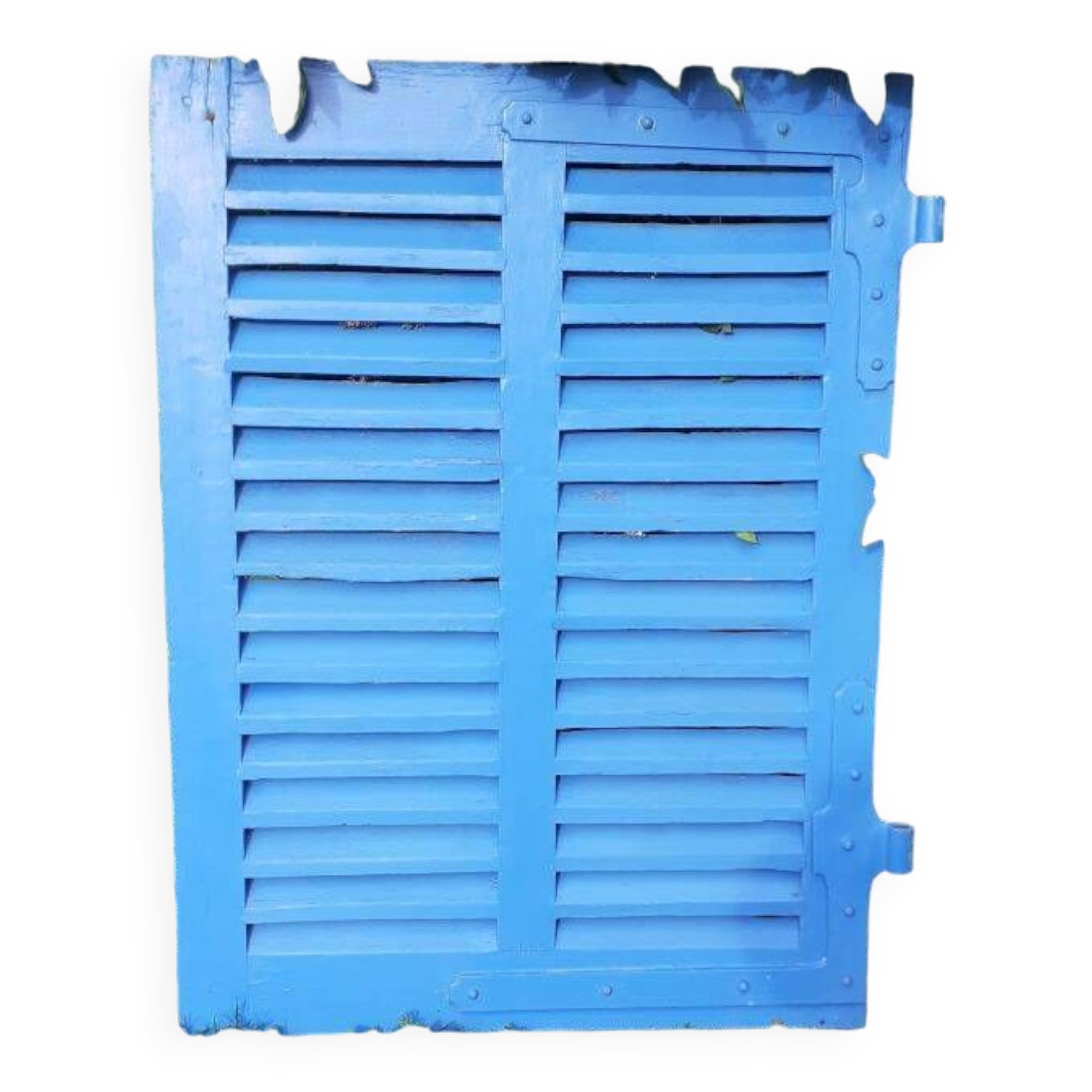 Petit volet  L75xH101cm bleu à persiennes