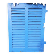 Petit volet  L75xH101cm bleu à persiennes
