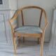 Scandinavian style armchair, beech frame, renovated seat