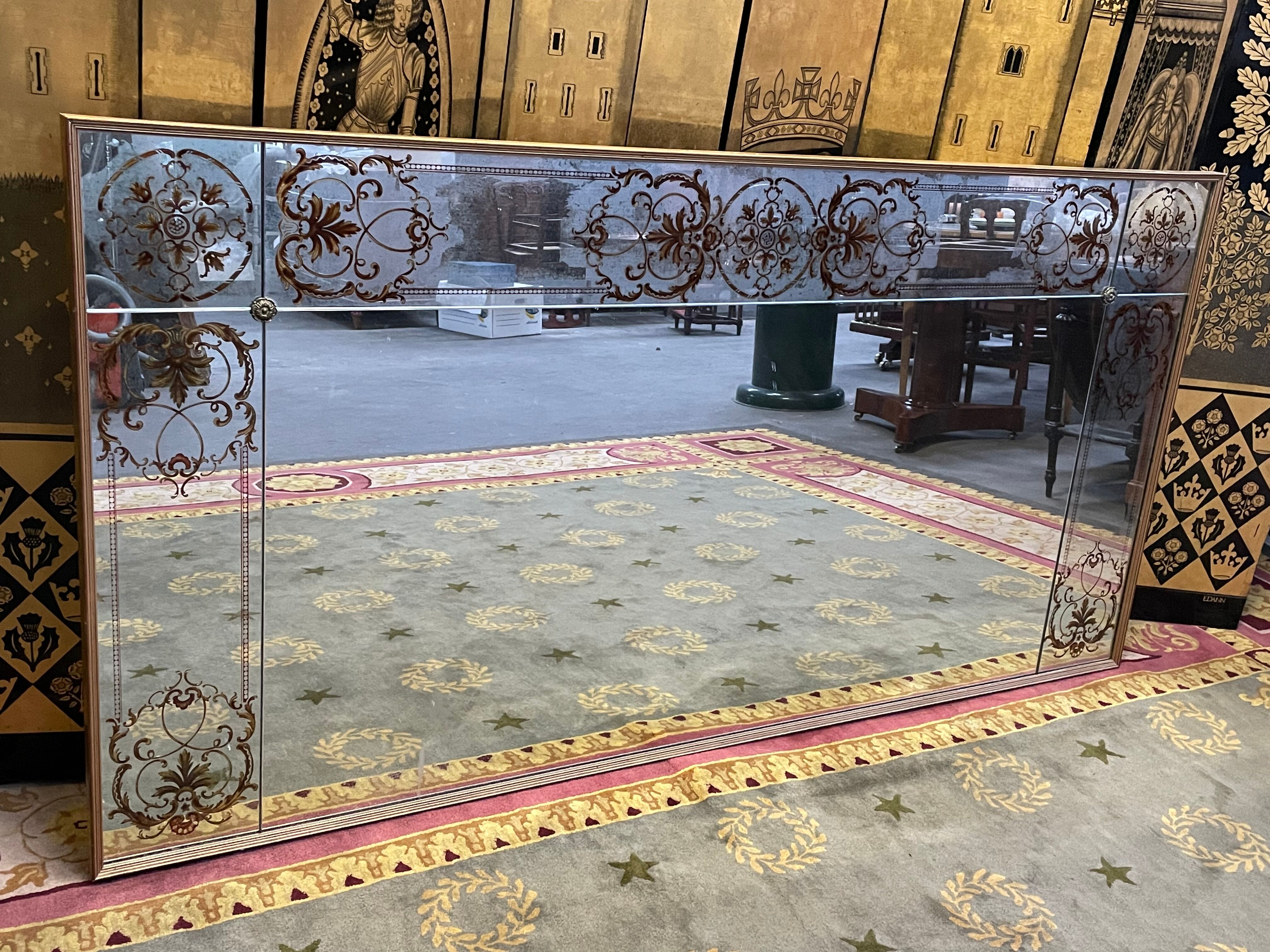 Bistro mirror - eglomised glass brasserie