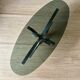 70s design coffee table in metal and smoked glass