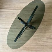 70s design coffee table in metal and smoked glass