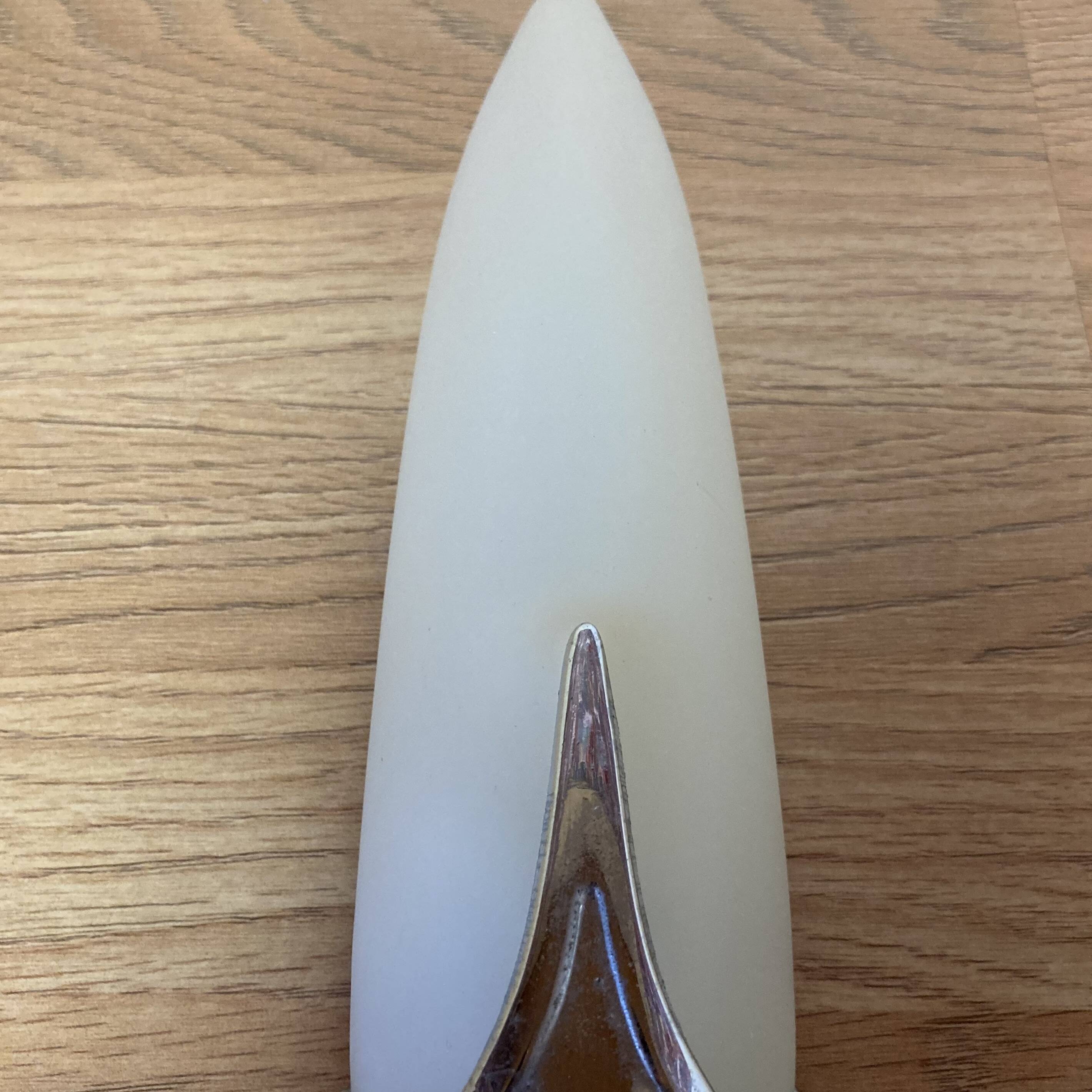 Pair of 1950s designer glass wall lights.