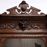 Narrow Oak Display Cabinet, Louis XIII style – Late 19th century