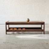 Table basse brutaliste, design hollandais, années 1970