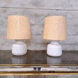 Pair of vintage ceramic lamps made in Italy
