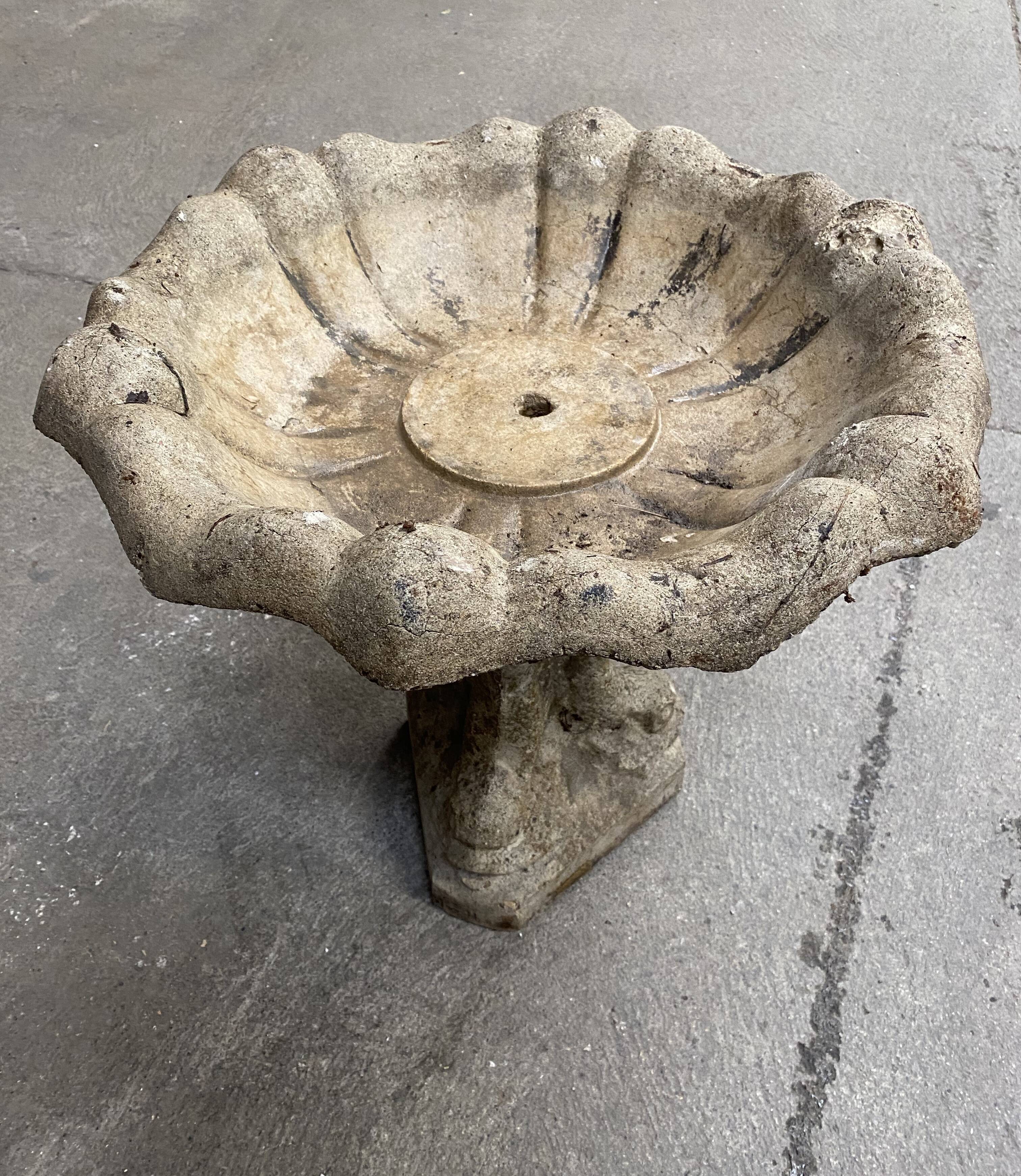 Dolphin reconstructed stone fountain