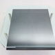 B&B Italia 'Diesis' Two-Tier Glass and Leather Coffee Table by Antonio Citterio