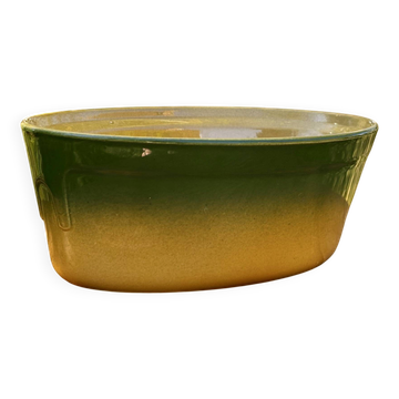 Jolie terrine verte et jaune Emile Henry