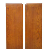 Pair of oak open bookcases