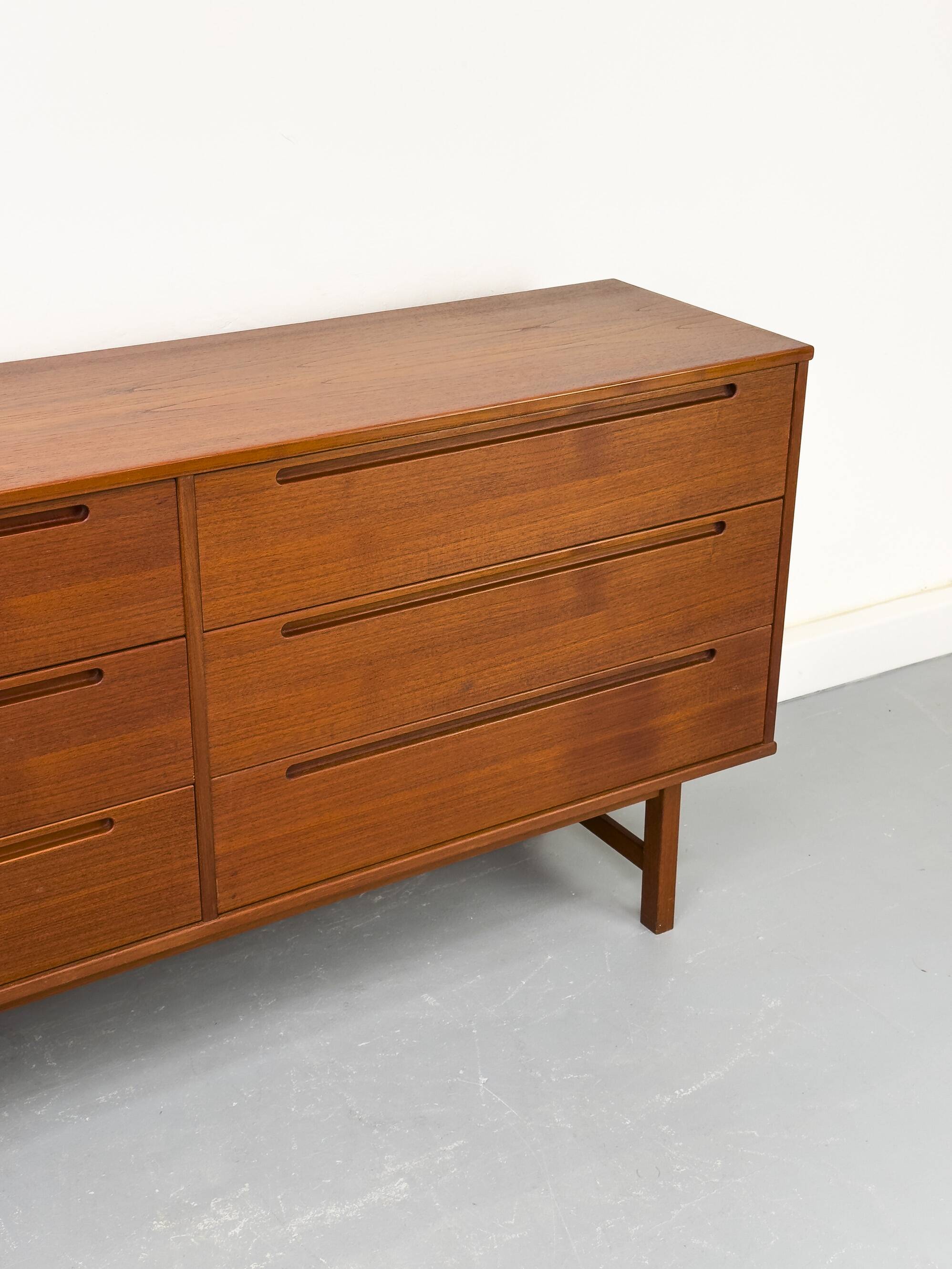 Large Teak Chest of Drawers from Tørring / HJN Møbelfabrik, 1960s