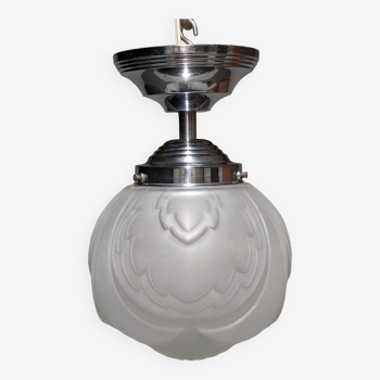 Art Deco ceiling light in frosted glass circa 1930