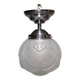 Art Deco ceiling light in frosted glass circa 1930
