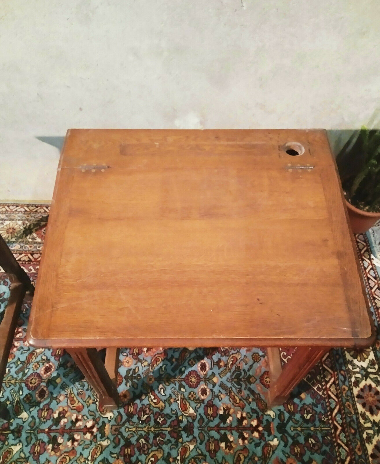 Pair of vintage school desks Hachette Messengers