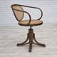 1950s, swivel armchair, bent wood, furniture mesh.