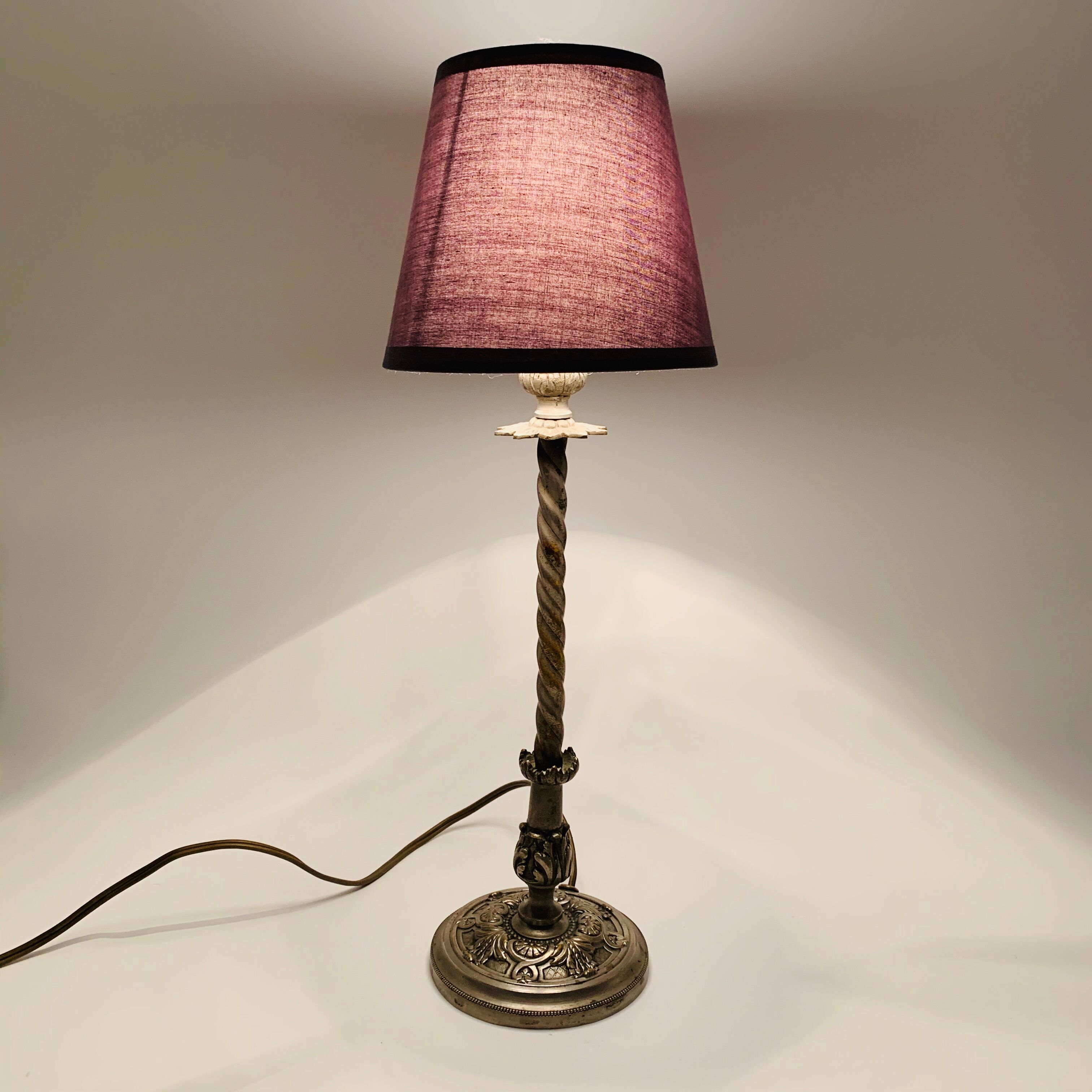 Ancient 20th brass or nickel bronze lamp