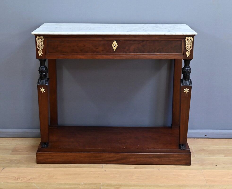 Return from Egypt mahogany console, Empire period – early 19th century