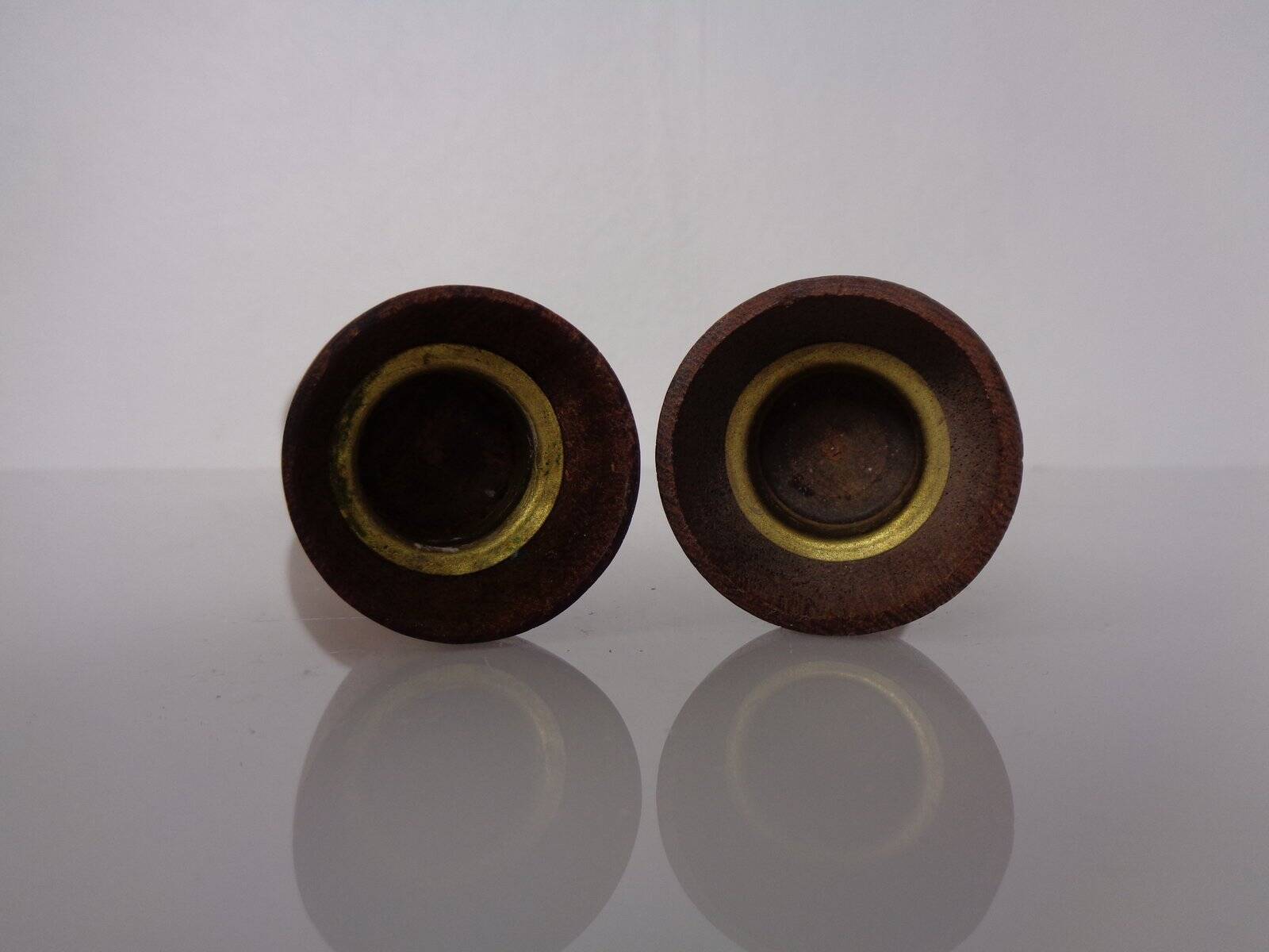 Danish Filigree Teak Candleholders, 1960s, Set of 2