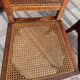 Set of four antique Louis XVI style chairs, wood and cane