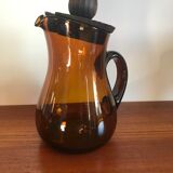 Amber glass pitcher