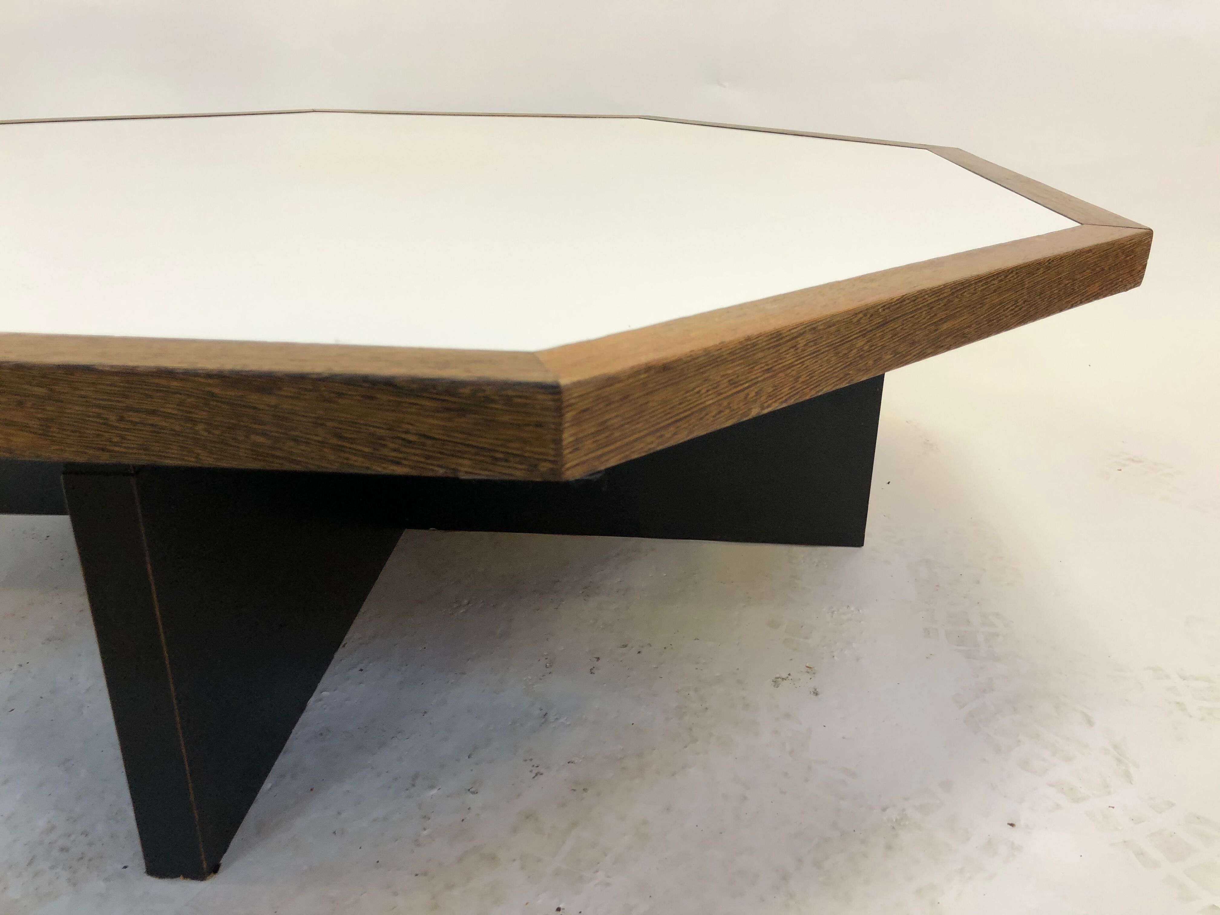 Vintage coffee table wenge hexagon 1960