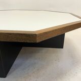 Vintage coffee table wenge hexagon 1960