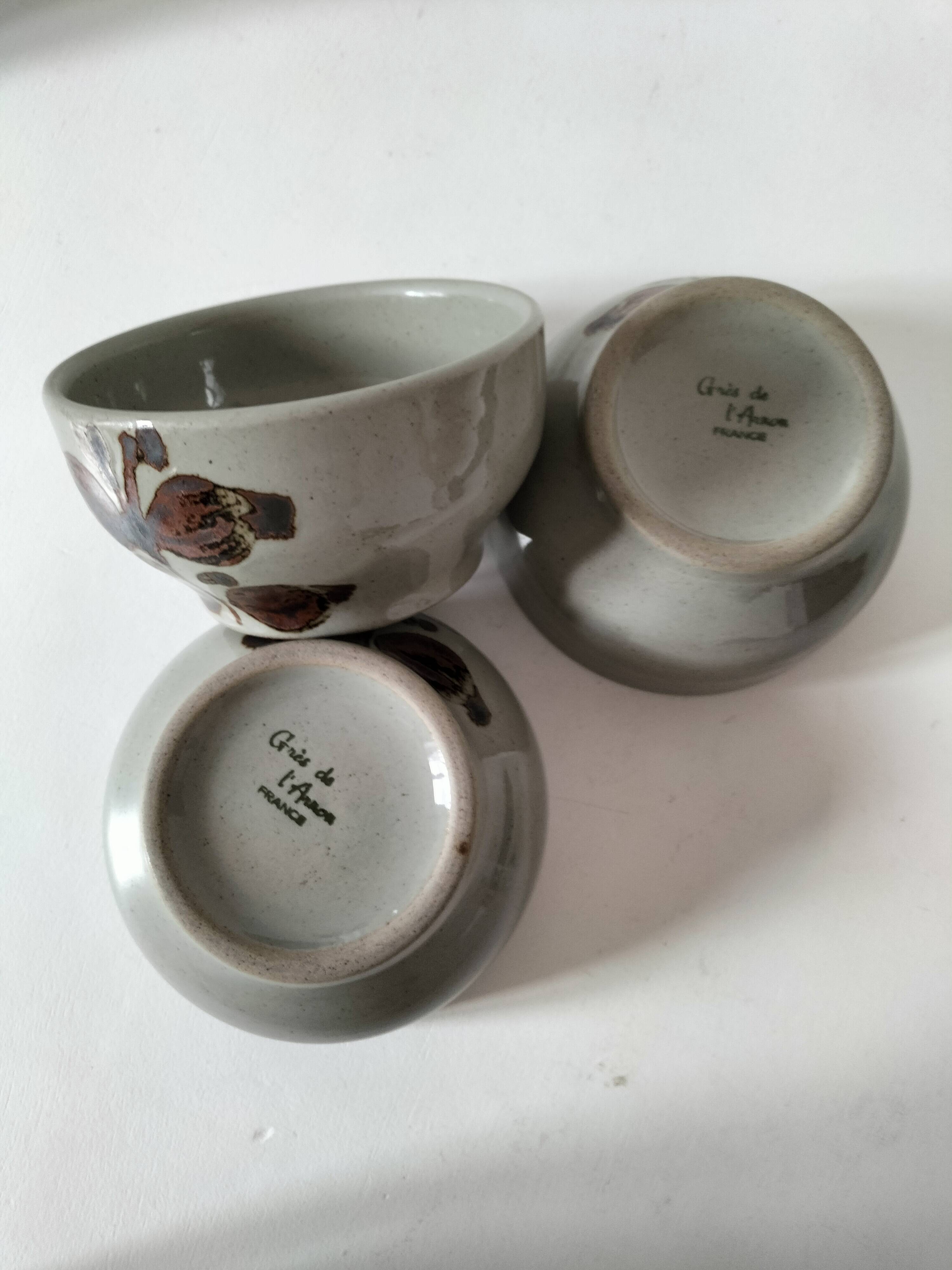 Trio bowls Grès de l'Arnon