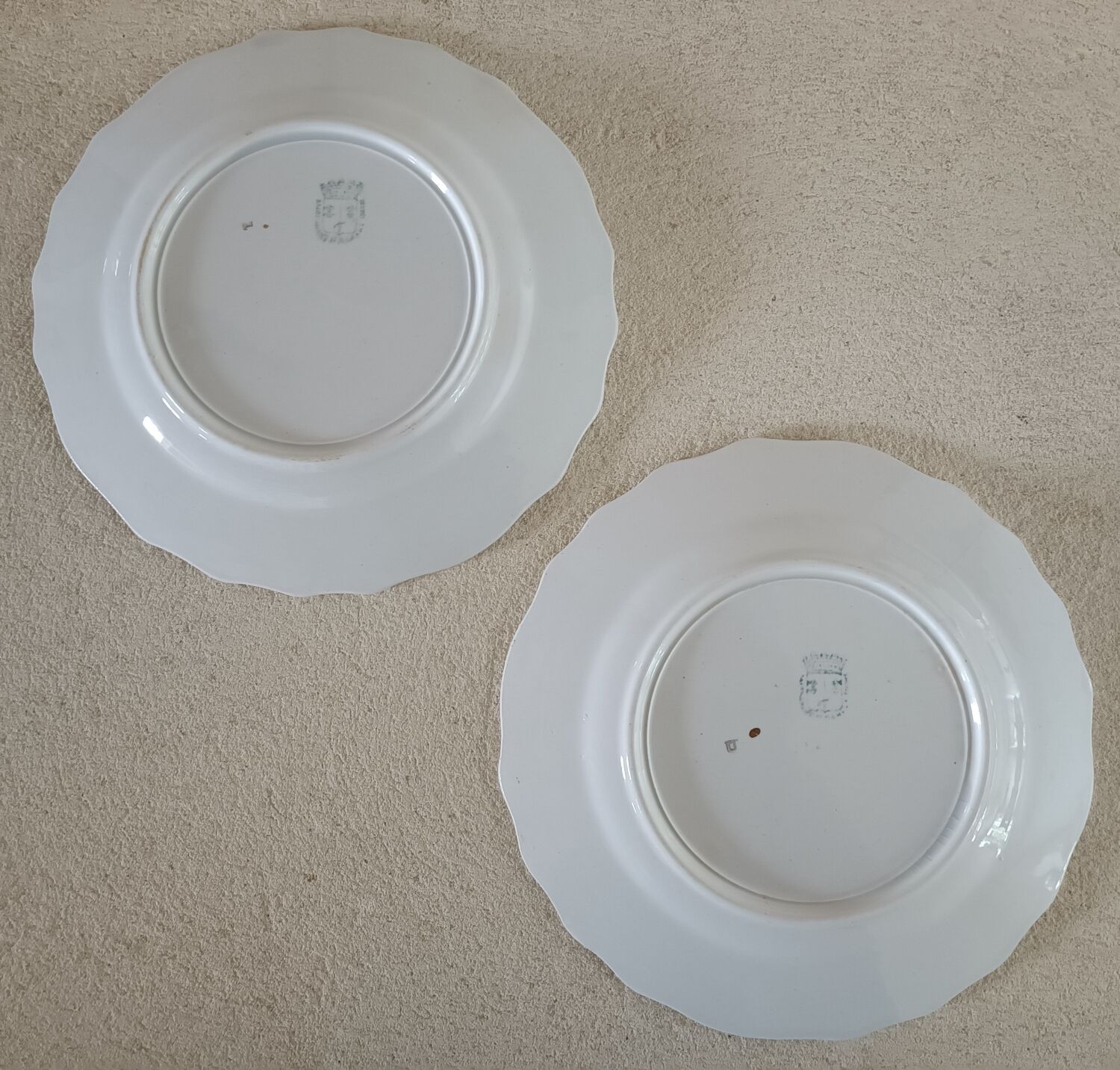 3 assiettes Les mois Janvier Février Saint Amand