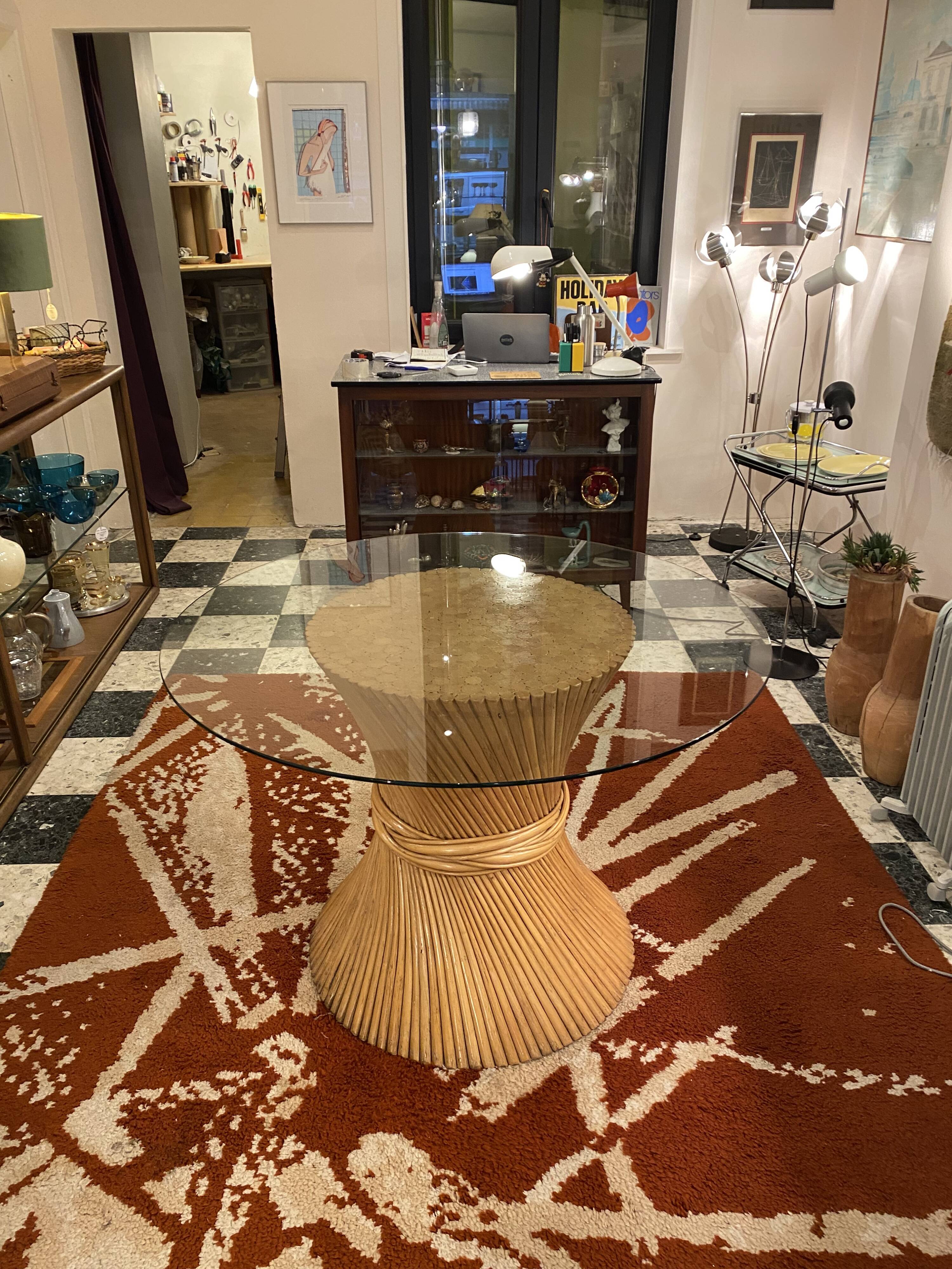 Vintage Mcguire bamboo table