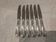 6 silver-plated table knives by Christofle Albi with black dots