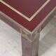 Vintage Jean-Claude Mahey coffee table in lacquered wood and brass, 1970