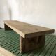 Tabouret bas long en bois